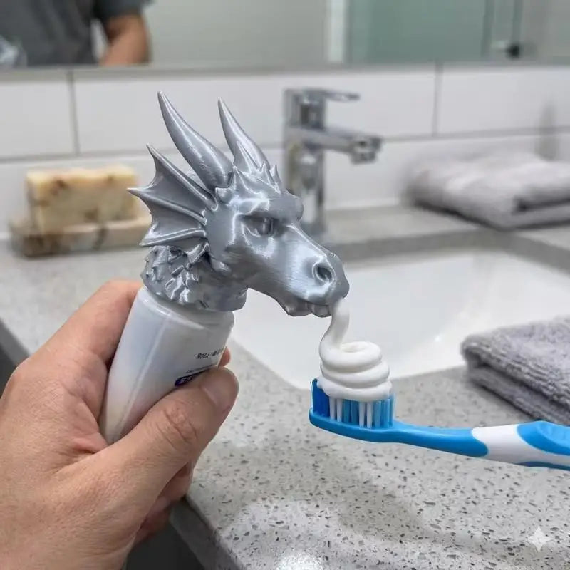 1/2pcs Dragon Head Toothpaste Dispenser – Creative Cap Topper, Fun Bathroom Gadget for Sink & Home Decor Zpaxo