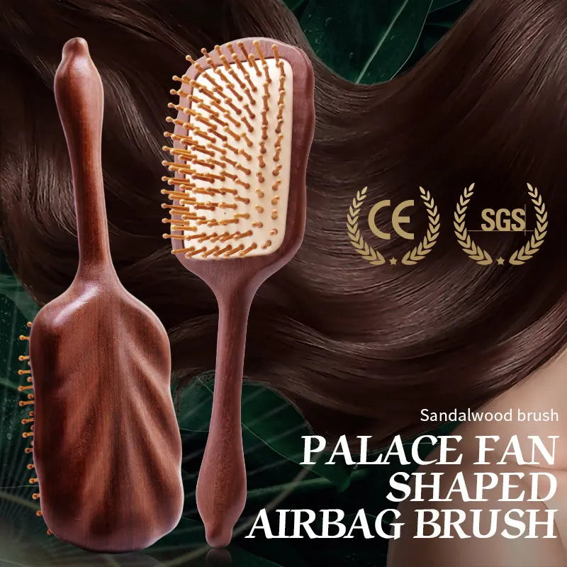 Detangling Hair Brush Women Custom Name Sandalwood HairBrush Wide Tooth Paddle Hairbrush Wood Comb for Hair Massage Scalp Brush Zpaxo
