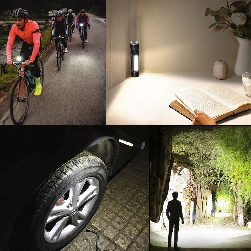 POCKETMAN USB Rechargeable LED Flashlight | COB Side Light 3800LM