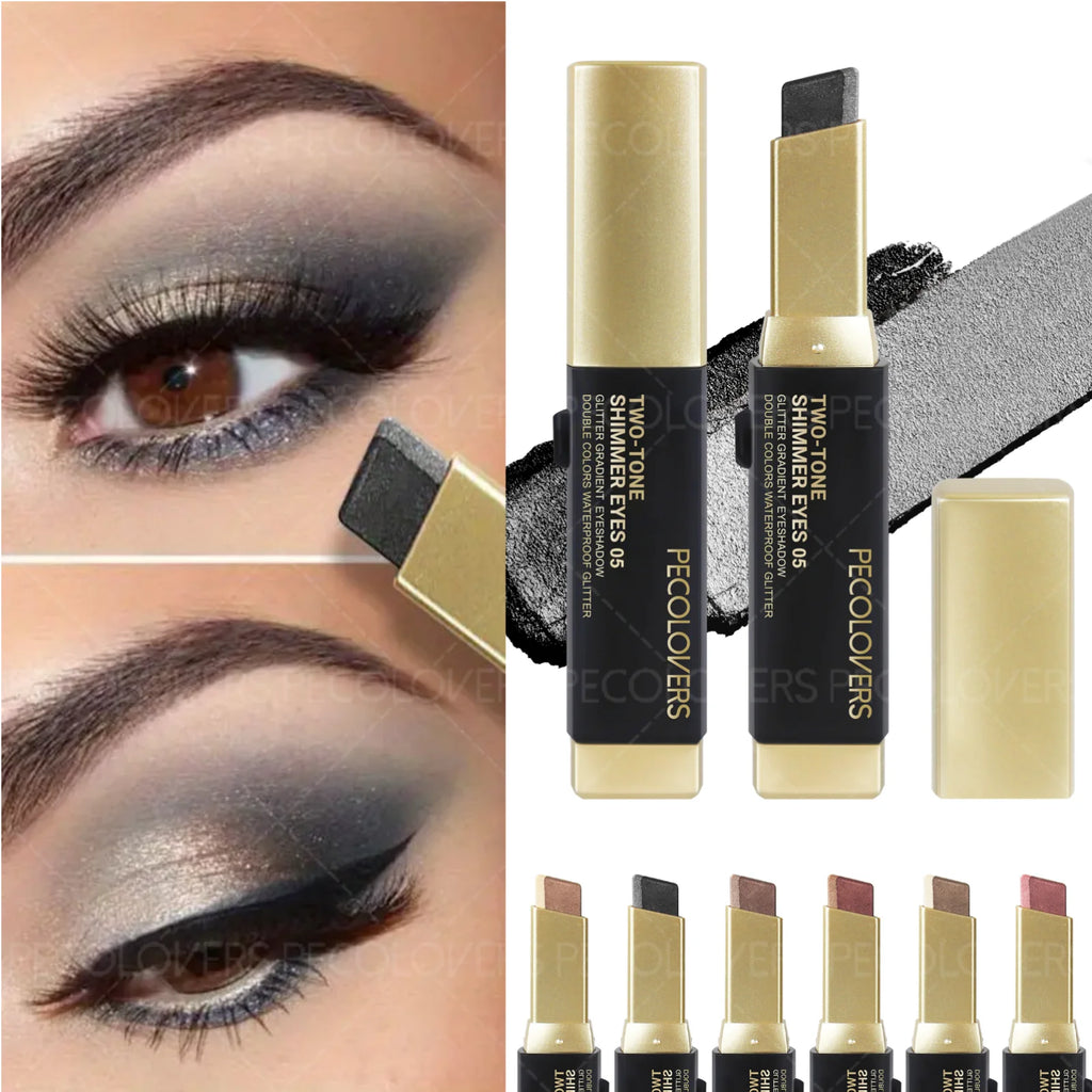 1PC Dual-Color Eyeshadow Stick - Shimmer, Matte & Pearlescent, Convenient for Daily Eye Makeup Zpaxo
