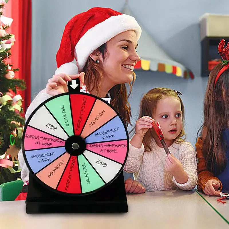Spin Wheel for Prizes 20cm Lottery Activity Turntable Draw Spining Prize Lucky Wheel of Fortune Game Color Dry Erase Zpaxo