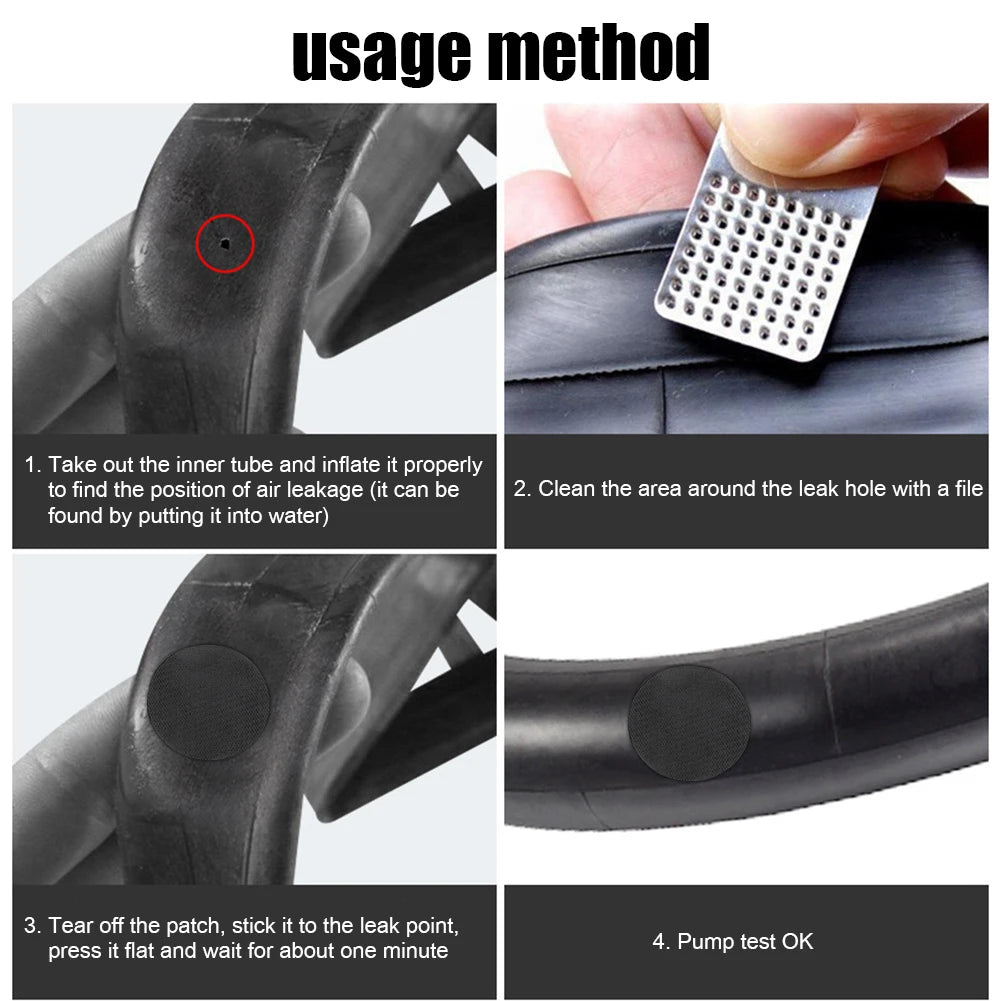 Portable Self Adhesive Bicycle Tyre Patch Cycling Tire Repair Patches