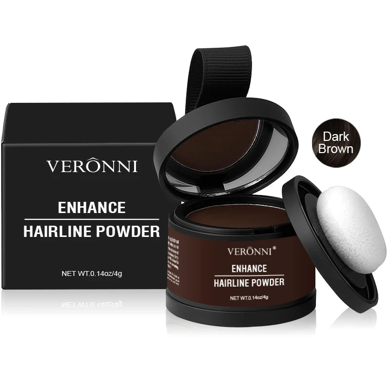 Fluffy Hairline Powder Concealer Temporary Hair Fibers black Hair Root Cover Up Gray Coverage Hairline Shadow Powder Instantly Zpaxo 06-Dark Brown