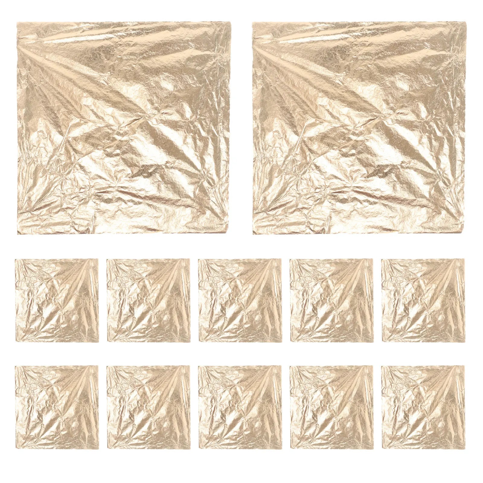 Square Gold Foil Wall Art Frame 16x16 Cm Premium Copper Leaf Finish
