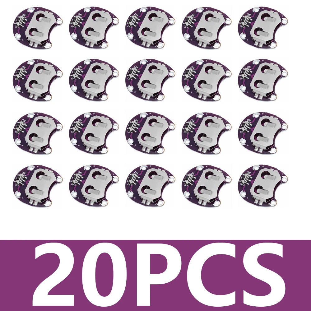 Lilypad Coin Cell Battery Holder CR2032 Mount Module Arduino DIY Zpaxo 20pcs