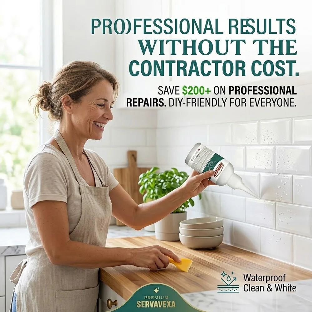 Professional 150ml Tile Grout Repair Kit Waterproof Pre-mixed Sealer for Kitchen Bathroom Wall Floor Gap Filler Agent with Tool Zpaxo