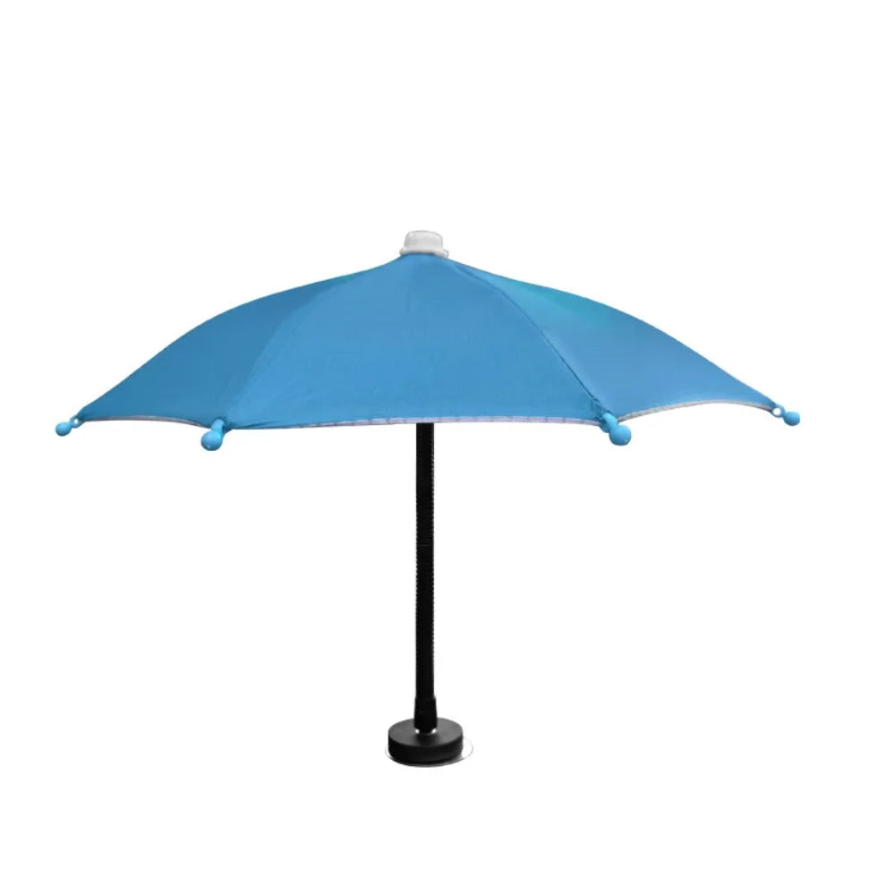 Bending Design Magnetic Phone Umbrella 360 Rotation Non-slip Cell Sun Zpaxo Blue