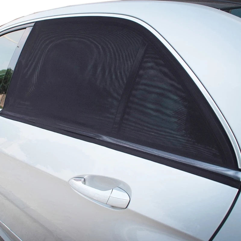4-Pack Stretchy Mesh Car Window Sun Shades – UV & Heat Block