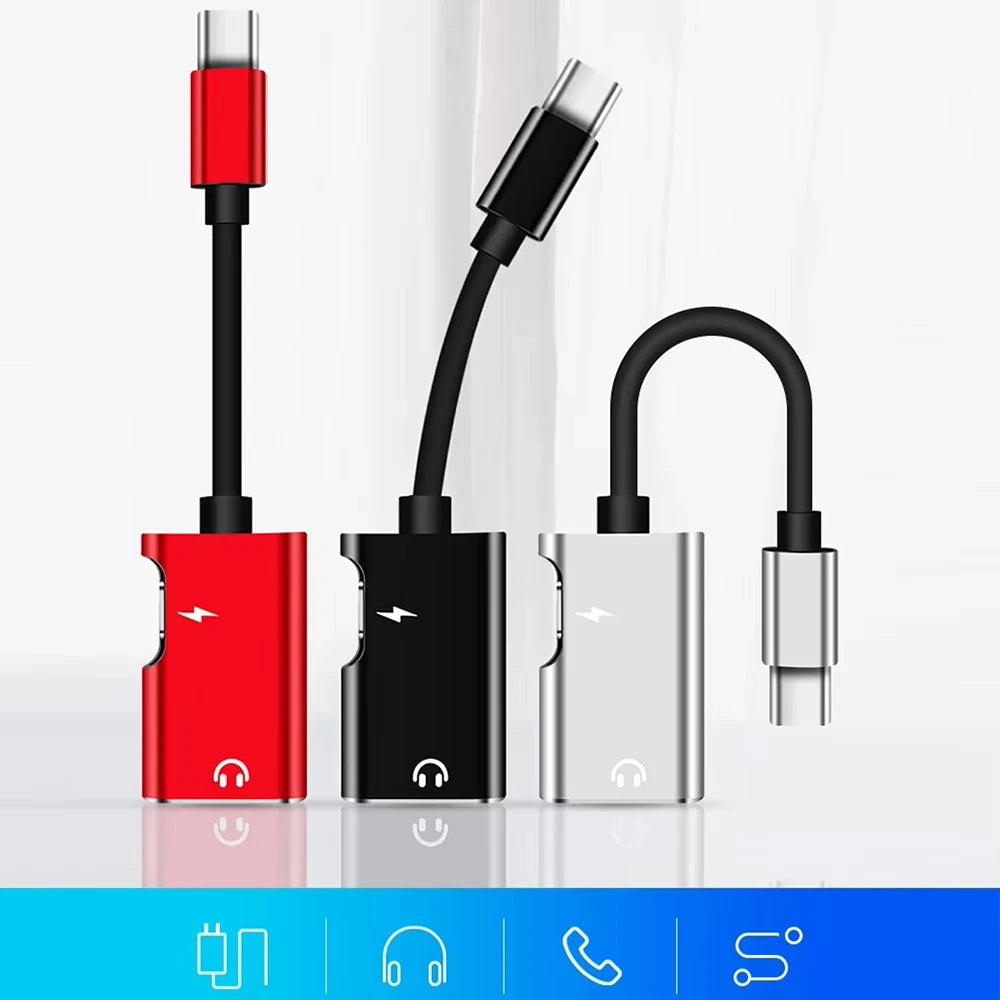 USB-C to 3.5mm Audio Adapter – 2-in-1 Splitter & Charger USB-C Audio Adapter Zpaxo