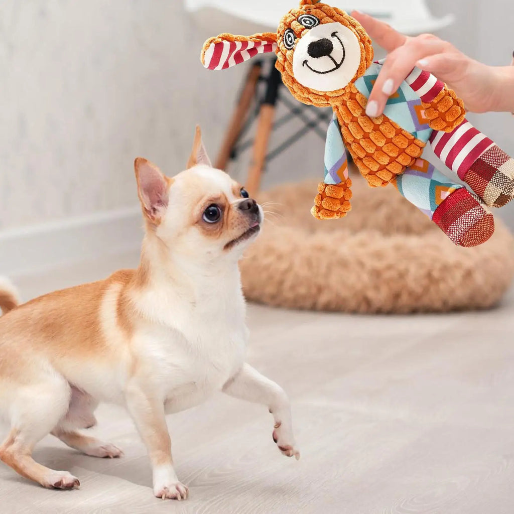 Plush Squeaky Dog Interactive Toys Bite Resistant Cute Stuffed Animal