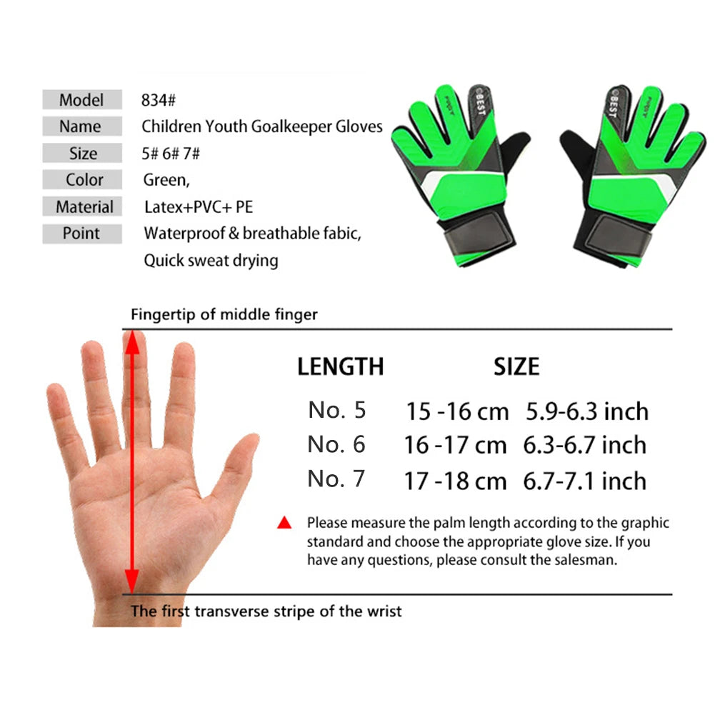 1 Pair Soccer Finger Protection Football Gloves Ball Goalkeeper