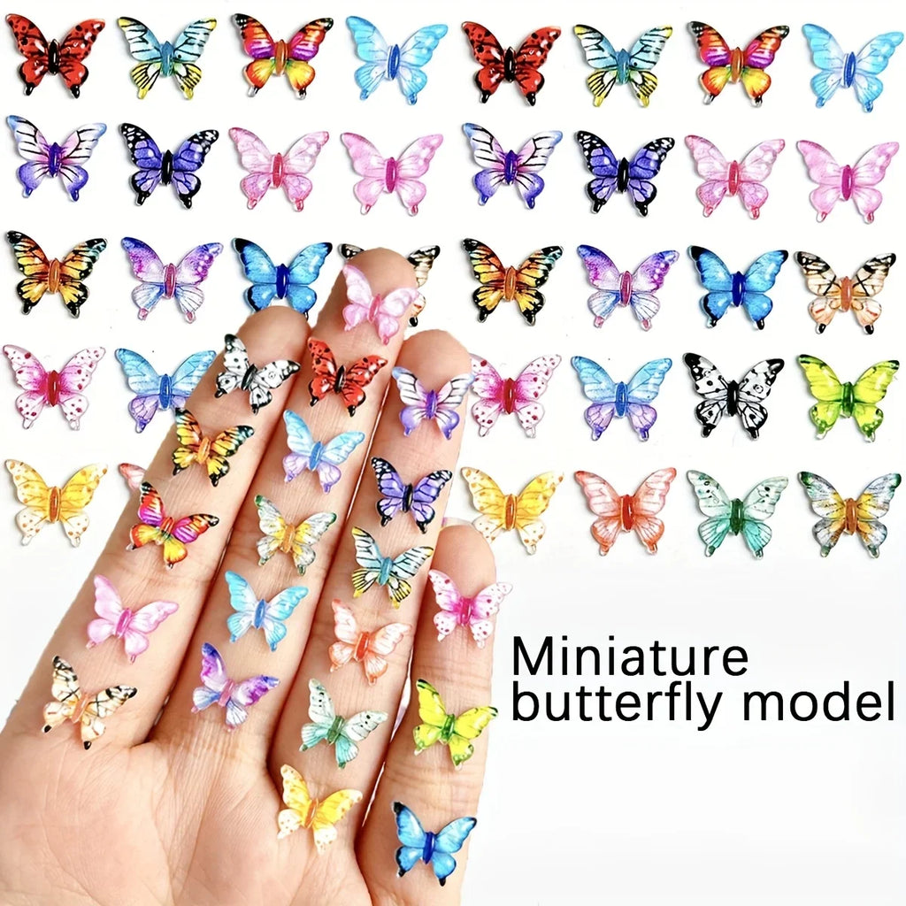 1:12 Dollhouse Mini Butterfly Models – 10/30/50 Pc DIY Set