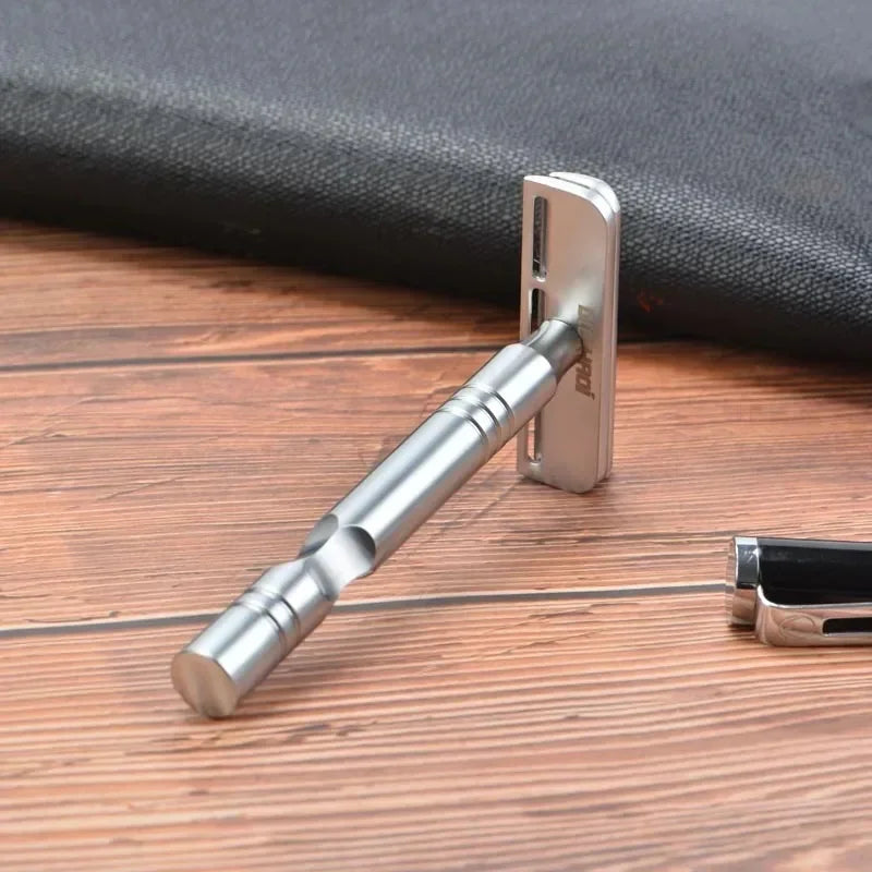 Yaqi Matte Chrome Single-Edge AC Safety Razor for Men Safety Razor Zpaxo
