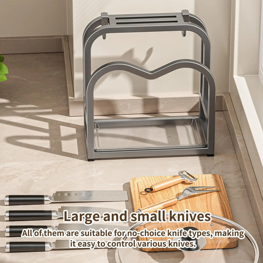 Carbon Steel Pot Lid & Knife Holder – Kitchen Storage Rack Kitchen Storage Rack Zpaxo