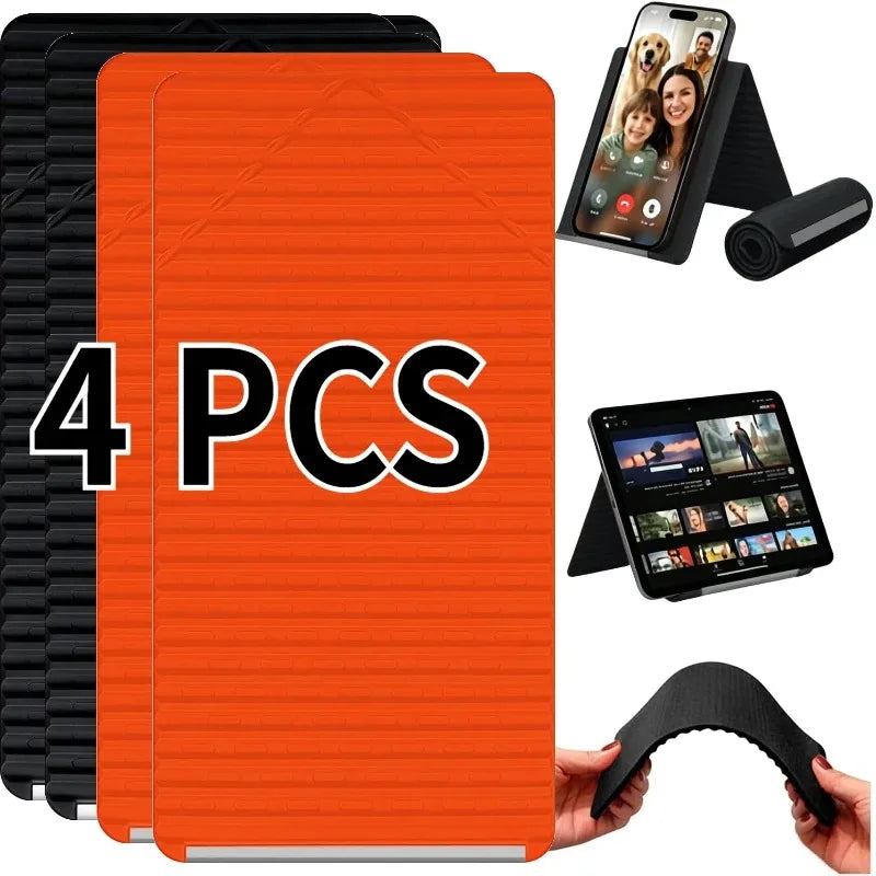 Flexible Phone Holder Bracket Laptop Stand Foldable Silicone Portable Adjustable Multi-Angle Adjustable Tablet Desktop Stand Zpaxo Mix-4PCS