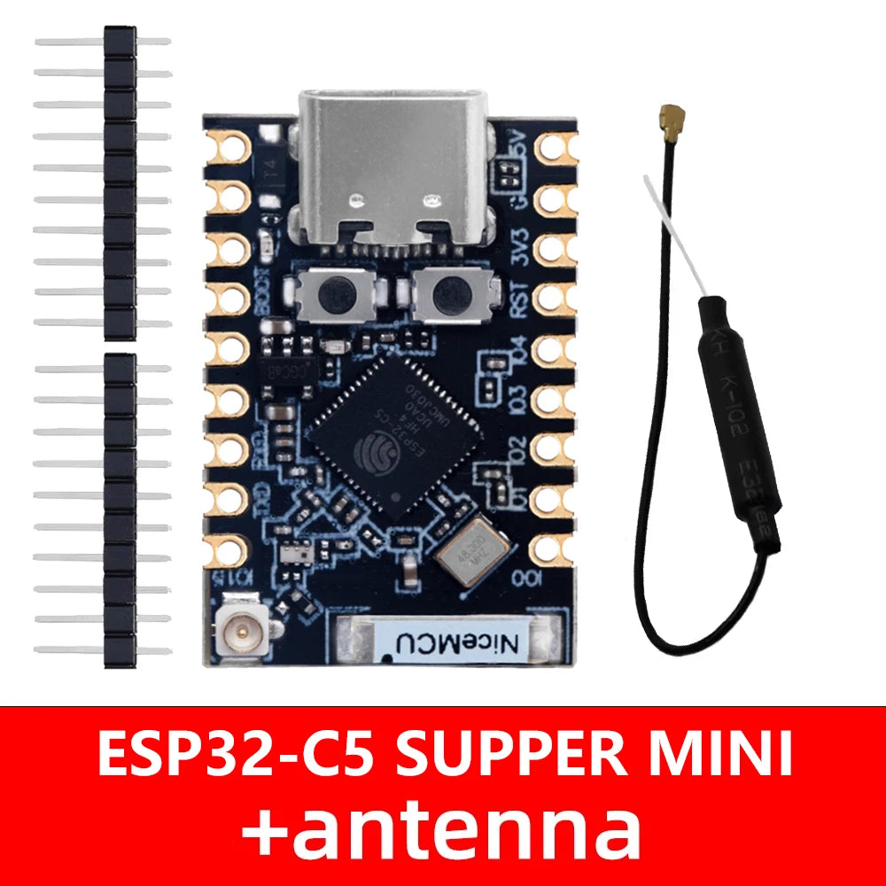 Dual Band WiFi6 ESP32-C5 N4 Development Board 2.4G/5G Bluetooth 5.0 Zigbee Thread Low Power Multi-Protocol IoT Dev Module Zpaxo c5 with Antenna 1pcs