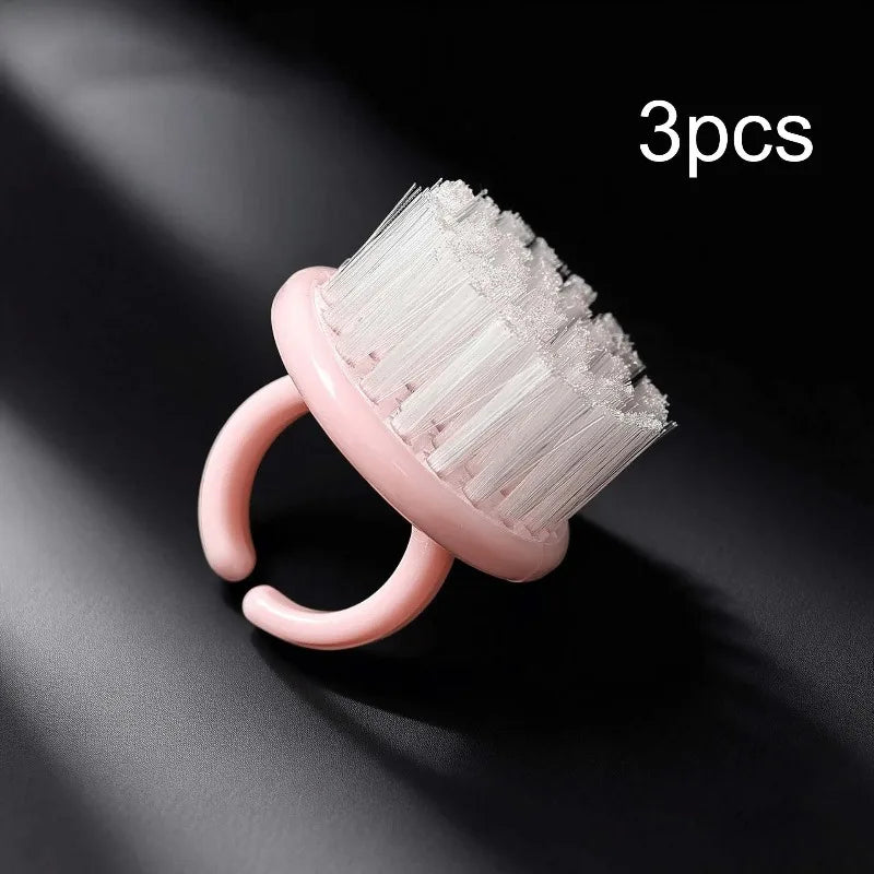 1- Plastic Nail Brushes Colorful Hand Scrubbing Cleaning Brush Dust Zpaxo pink 3pcs