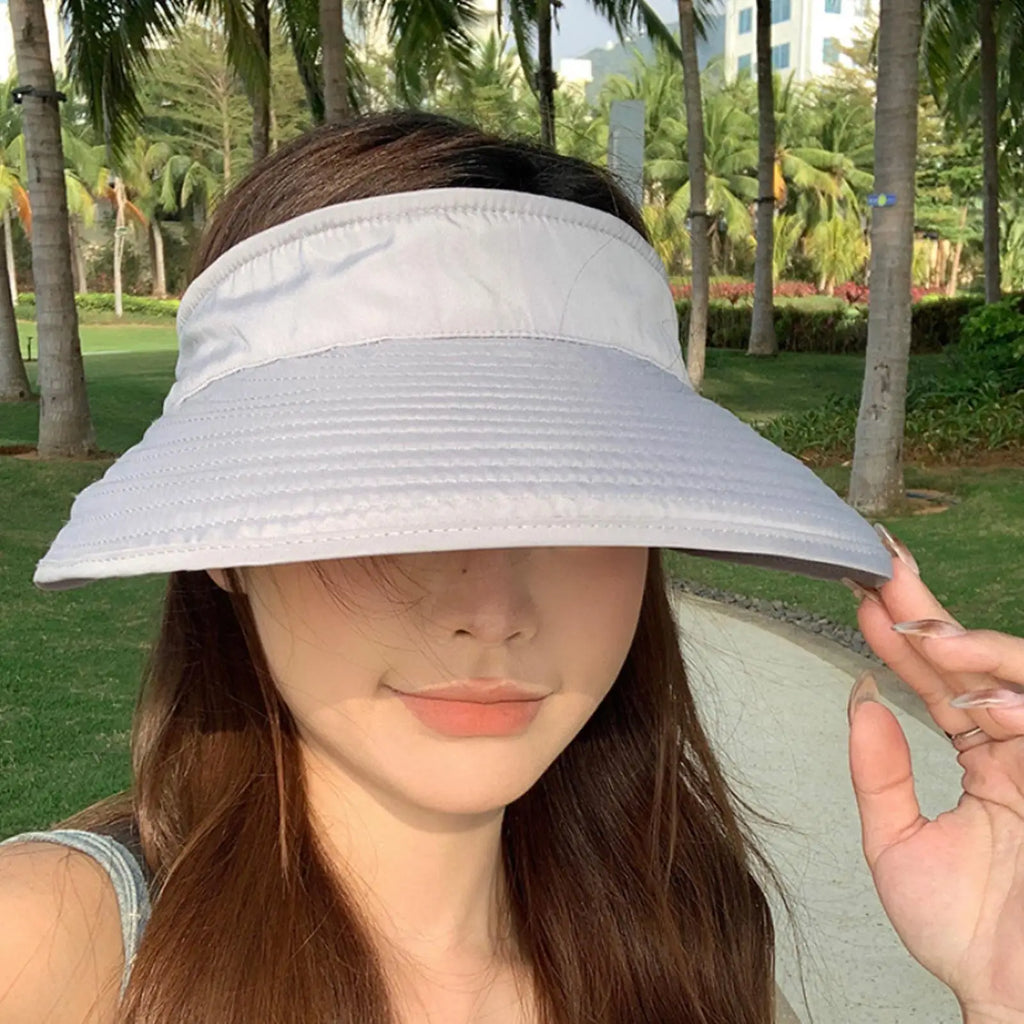 Wide Brim Foldable Sun Hat – UV Protection Beach Visor Cap Wide Brim Sun Hat Zpaxo