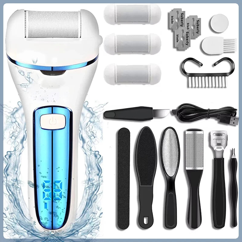 Electric Foot Callus Remover – 18-in-1 Rechargeable Pedicure Kit Electric Callus Remover Zpaxo