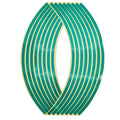 Stickers 17 18 Bike Car Wheel Motorcycles Sticker Reflective Rim Tape Zpaxo Green