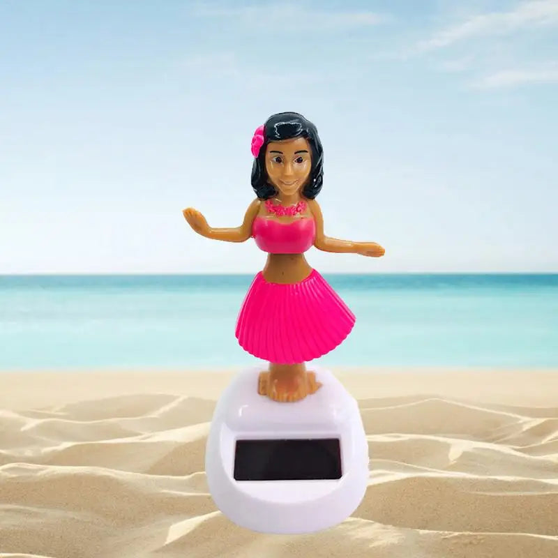 Solar Powered Dancing Toys Solar Powered Little Girl Dancer Toy Car Dashboard Decor Solar Powered Portable Solar Car Ornament Zpaxo