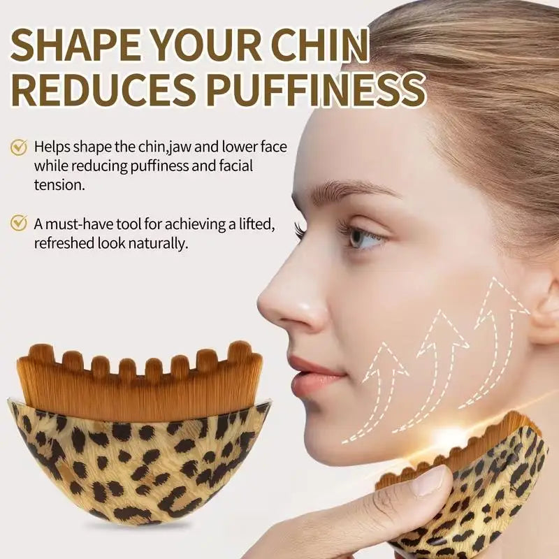 1pcs Manual Lymphatic Face Cleansing Brush – Ergonomic Dry for Chin, Jawline & Facial Sculpting Zpaxo