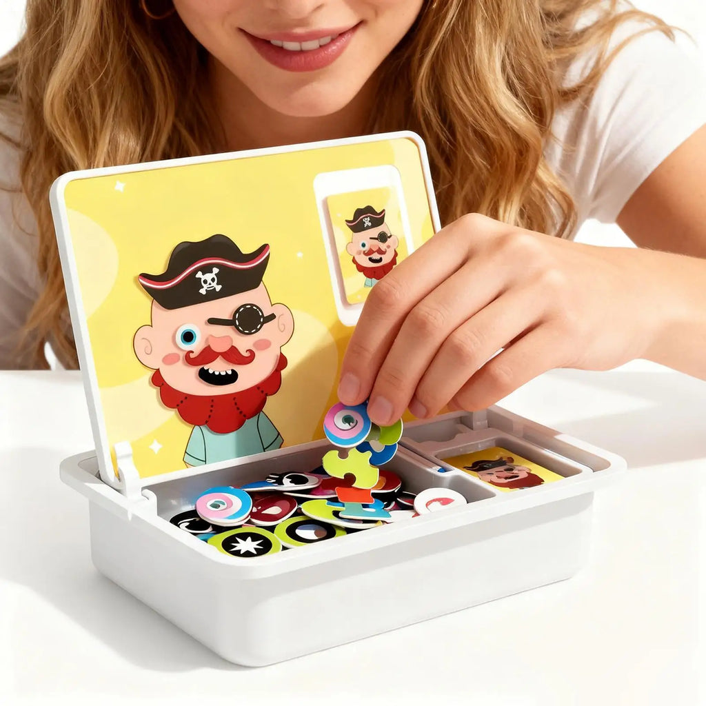 Dress Up Puzzle Creative Face Dress Up Games Double Sided Learning Educational Toys With Write Board And Pen For Boys Girls Zpaxo