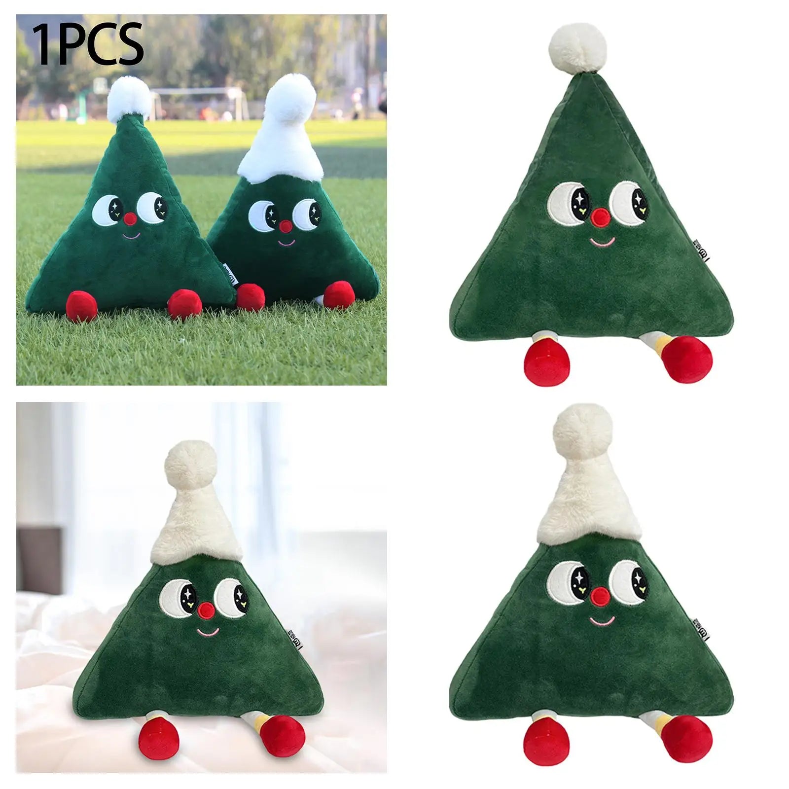 Christmas Tree Throw Pillow Creative Hanging Ornaments Festive Decor Zpaxo