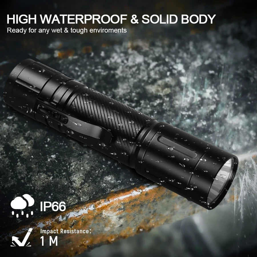 KDULIT 1200-Lumen Tactical LED Flashlight | IP66 EDC Torch