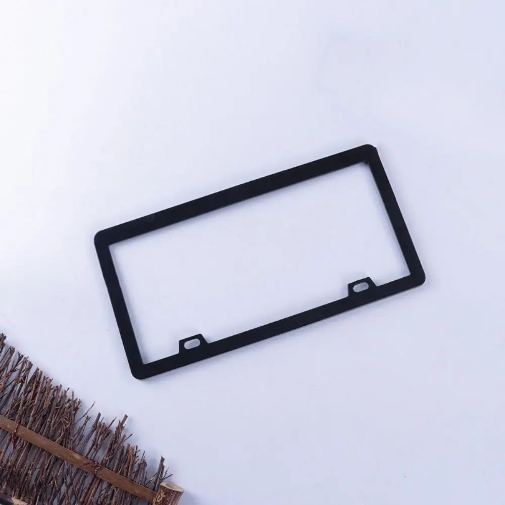 2 Hole Car License Plate Frame Rustproof Black Cover Screw Caps Truck Zpaxo