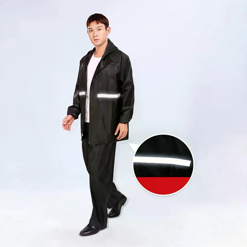 Hooded Coat Pant Rain Suit Women Men Outdoor Waterproof Gear Zpaxo