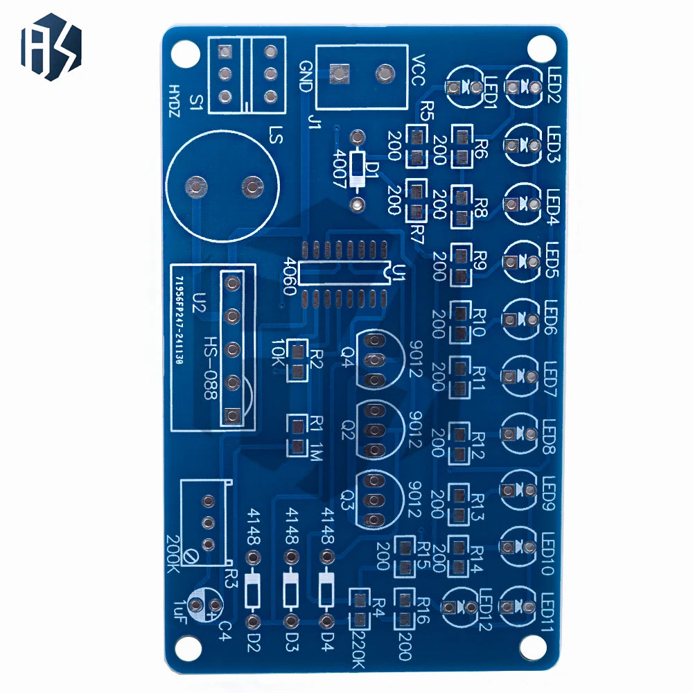 DC4 5-5V CD4060 SMT DIY Music LED Light Circuit Soldering Practice Zpaxo
