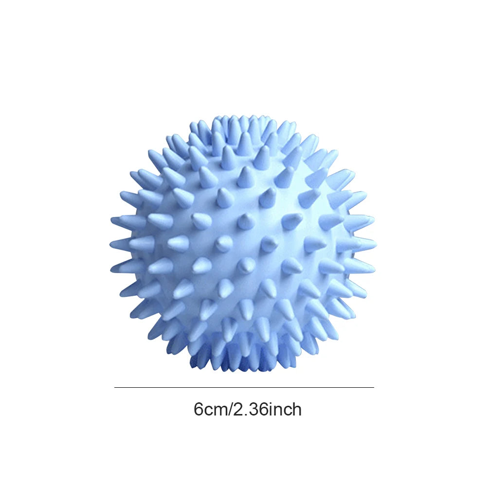 Foot Massage Ball With Spikes Pilates Yoga Sports Fitness Muscle Relaxation Massage Ball Plantar Fasciitis Therapy Ball for Hand Zpaxo Blue