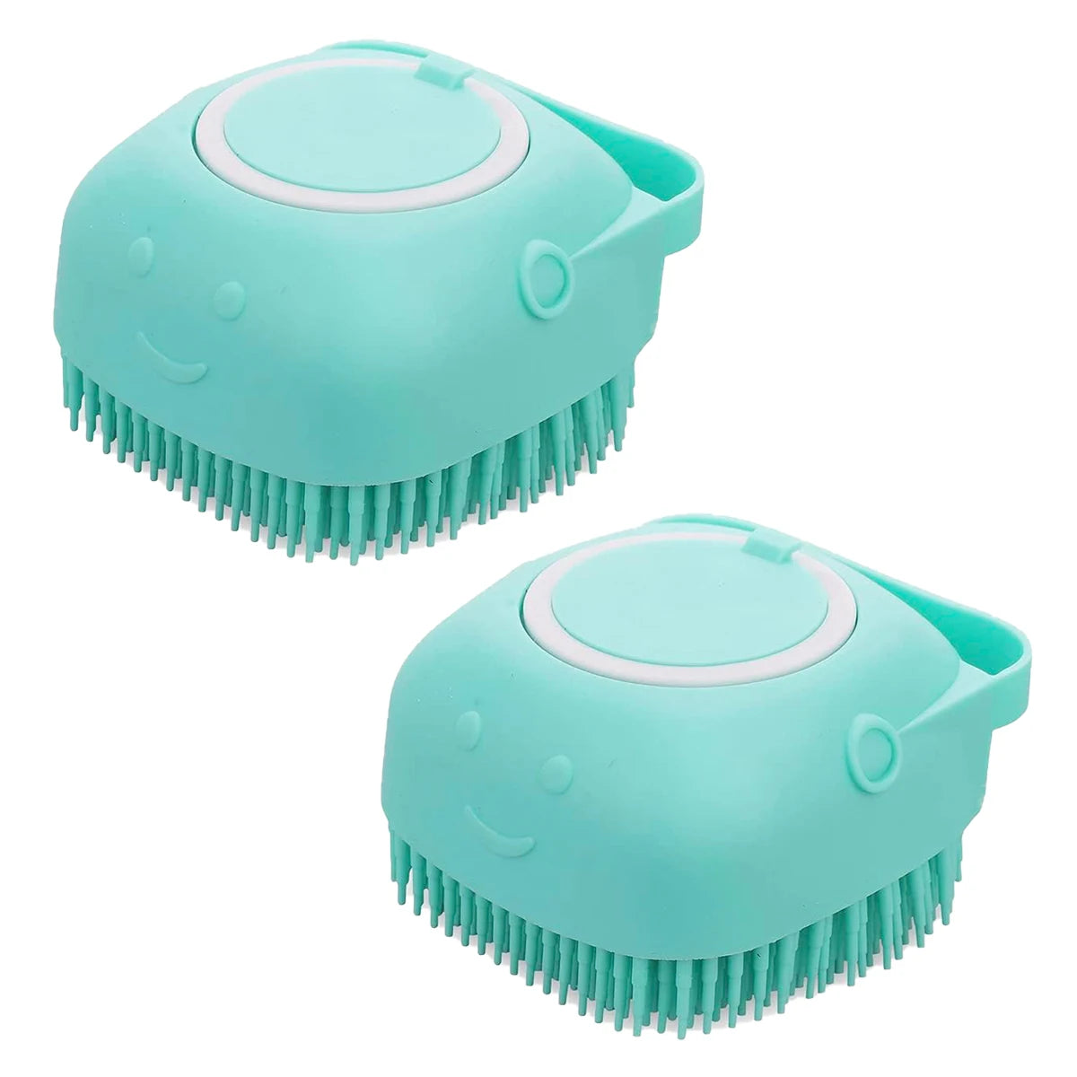 Silicone Pet Bath Brush with Soap Dispenser | Dog & Cat Grooming
