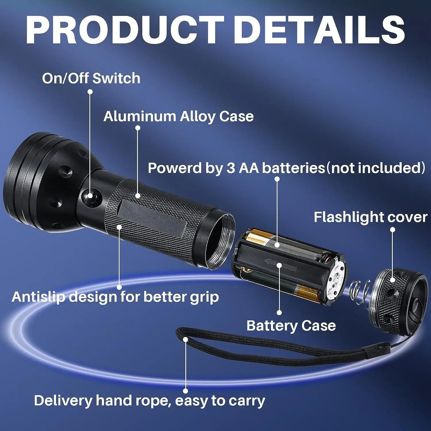 51 LED UV Black Light Flashlight – Pet Stains & Scorpion Finder UV Flashlight Zpaxo
