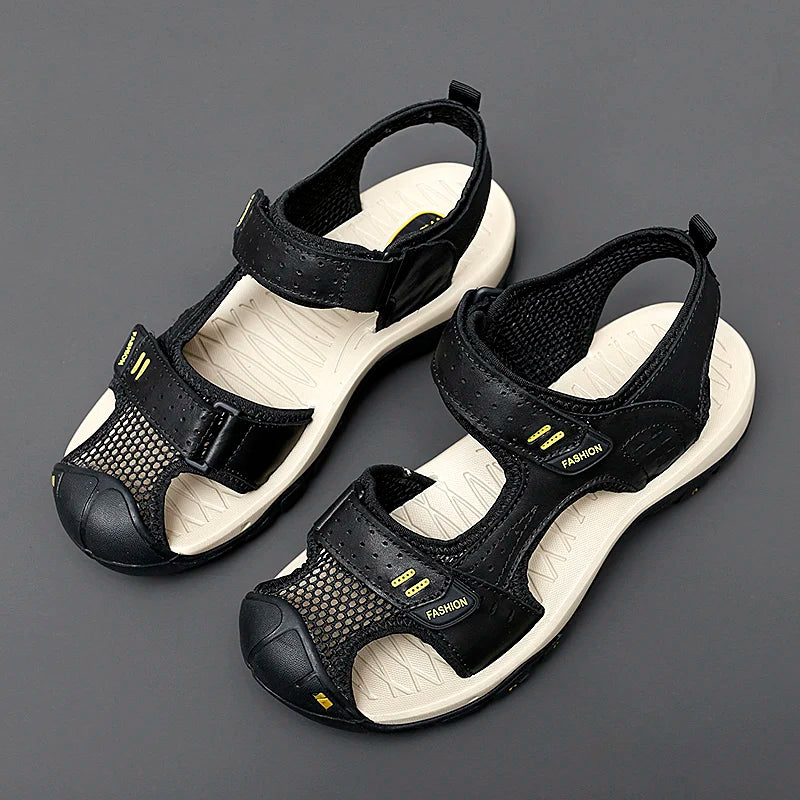 Summer Men Sandals Leather Mens Casual Shoes Outdoor Beach Roman Zpaxo 8329 43