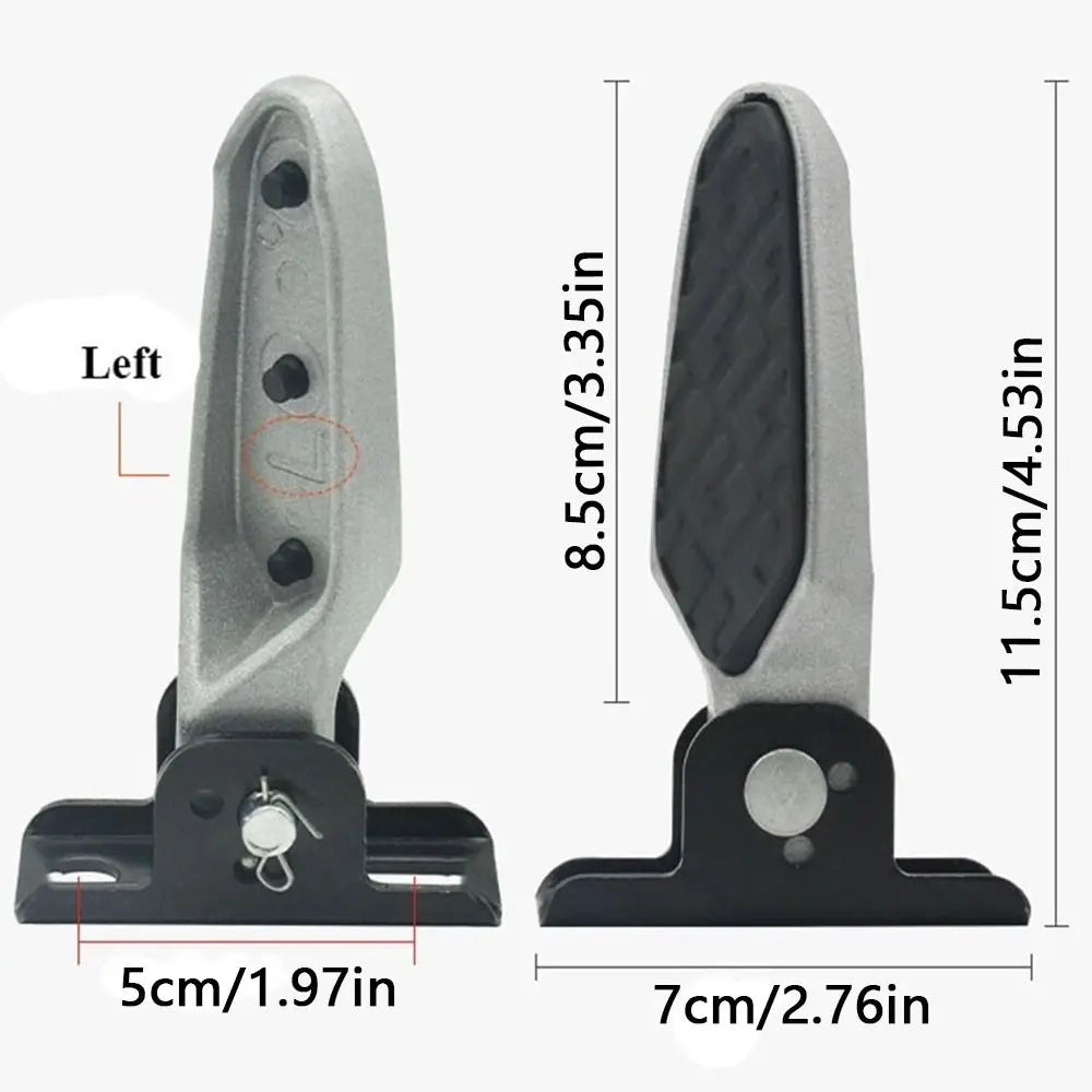Thickened Aluminum Alloy Electric Vehicle Pedal Sturdy Strong Load-bearing Force Universal Foot Rest Pedal Wear-resistant Zpaxo