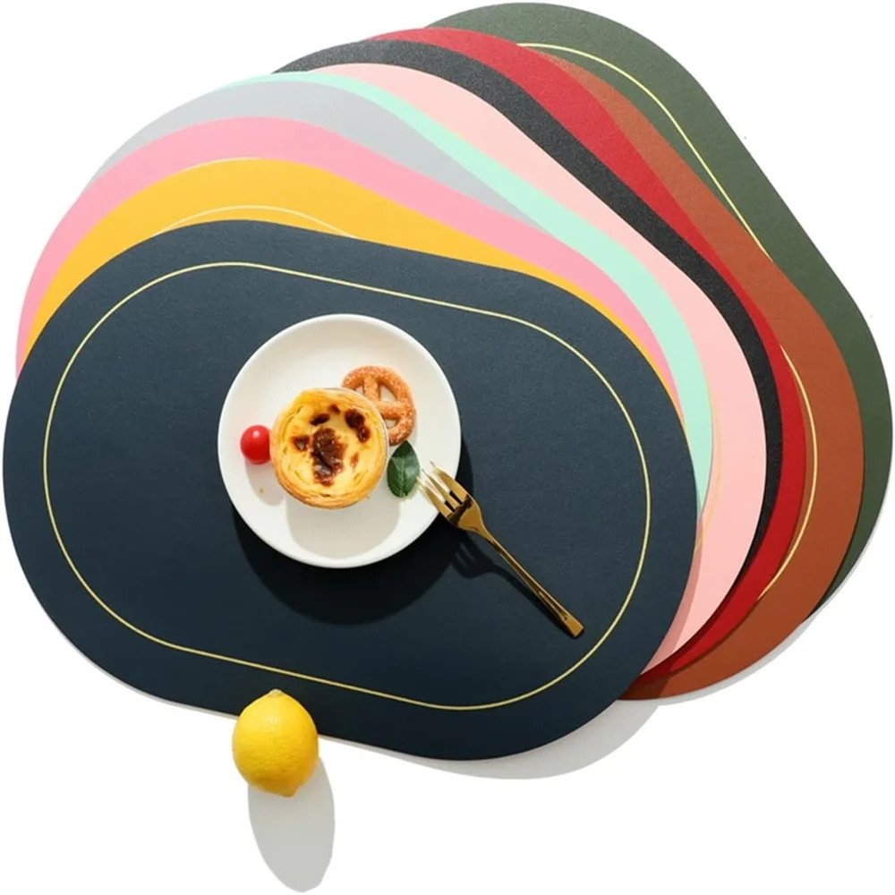 Creative Shapes Placemats Double-sided Design Coffee Tea Mat Nordic Zpaxo