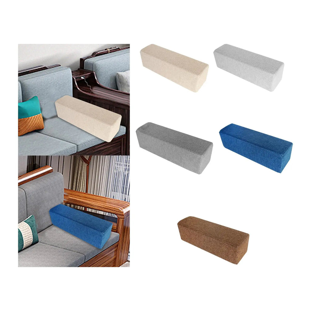 Couch Arm Rest Pillow High Density Foam Bolster with Removable Washable Pillowcase Armrest Cushion for Bedroom Car Home Working Zpaxo