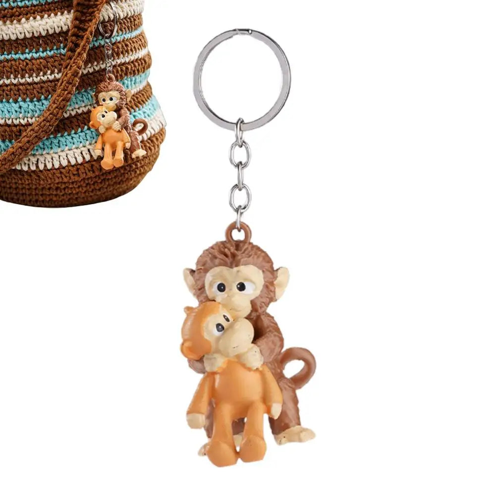 1/4PCS Adorable Monkey Rings Holder Upgrades for Backpacks & Vehicles Easy to Clean Plastic Surfaces Fun Gift Concept Zpaxo B