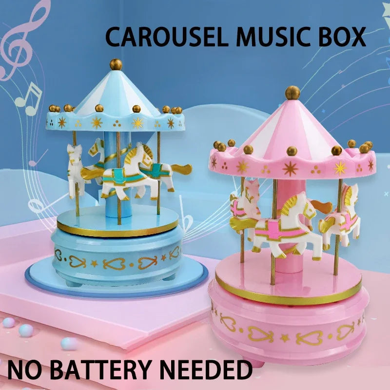 Carousel Music Box Children's Creative Toys Cake Baking Decoration