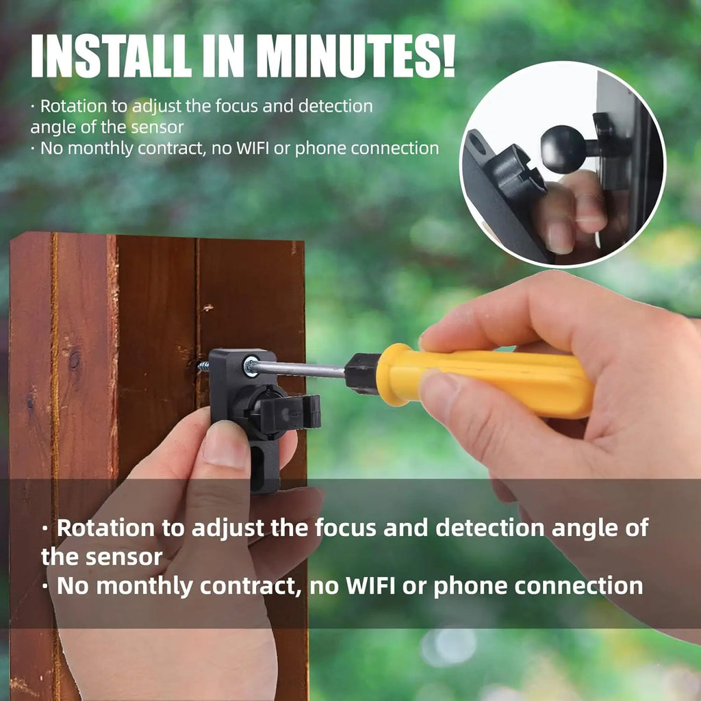 Driveway Alarm Wireless Outside Weatherproof, 328 ft Long Range Wireless Outdoor Driveway Sensor Alert, 1 Alarm and 2 PIR Sensor Zpaxo