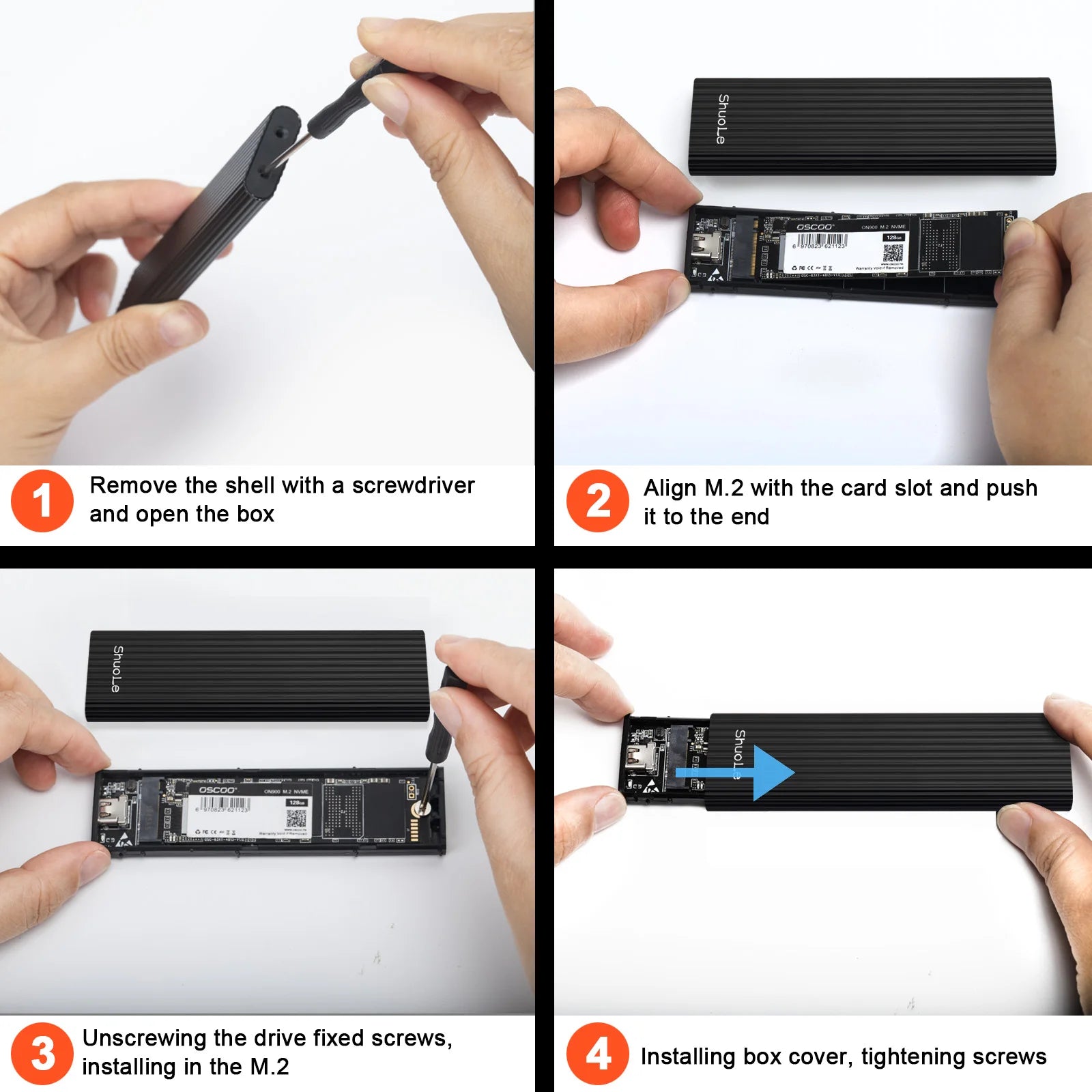 M.2 NVME PCIe SSD Case with USB Type C 10Gbps External Enclosure Hard Disk Box for PCI-E M2 SSD - SSD Holder Zpaxo