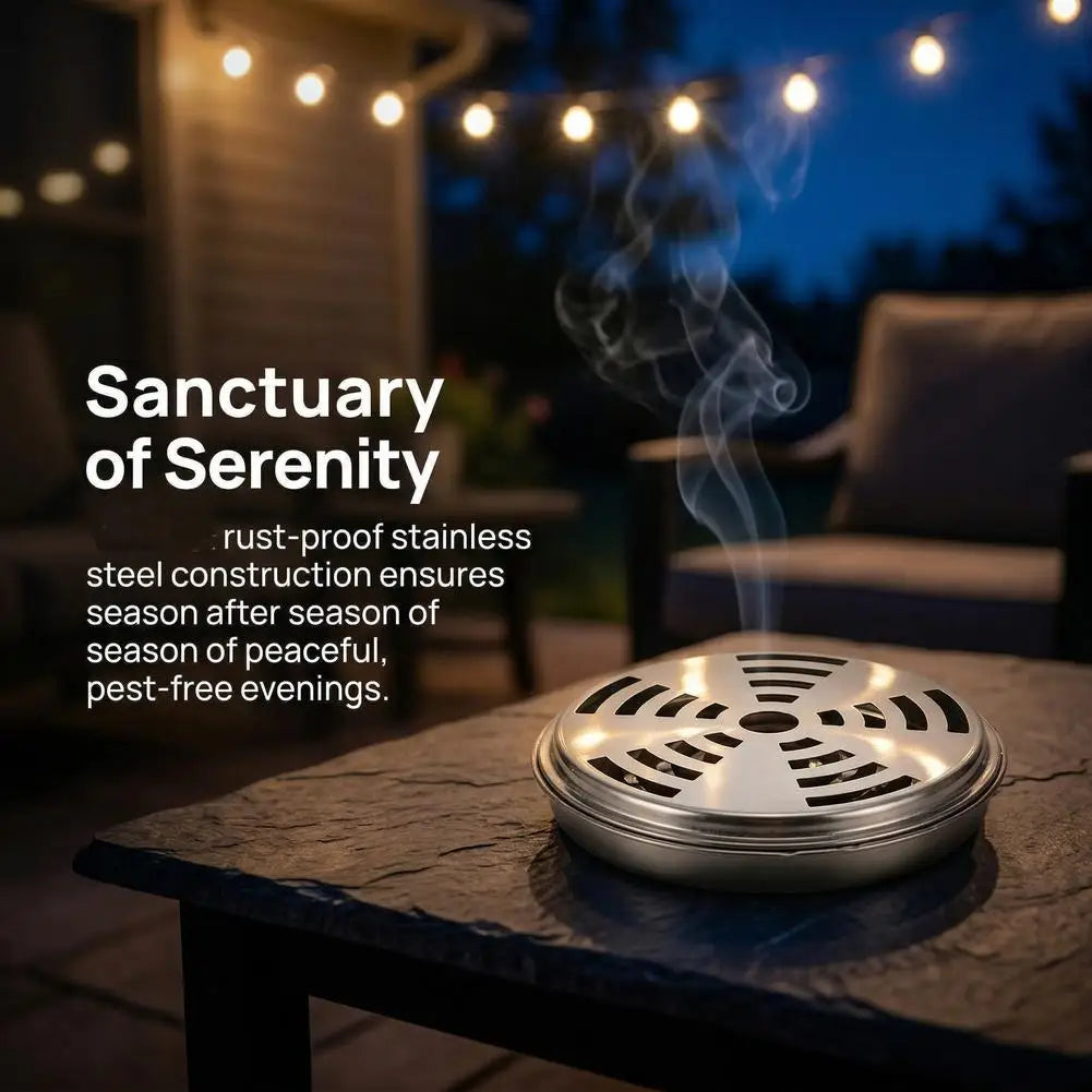 Mosquito Coil Holder with Lid – Safe Metal Burner, Outdoor Use Mosquito Coil Holder Zpaxo