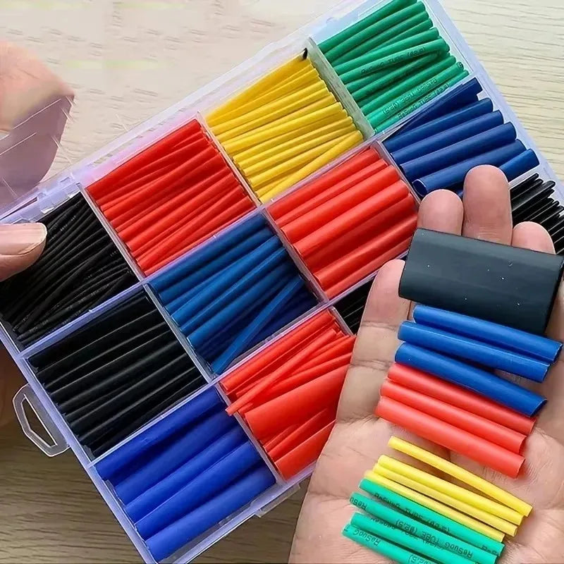 800pcs with Box Shrink Tube for Electrical Wire High Pressure Tube Kit Thermoresistant Tubing Electrical Connection Cable Zpaxo