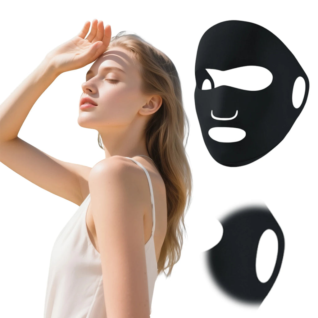 Full Facial Sunscreen Mask Lightweight UV Protection Ice Silk Mask Ear-Hanging Open Nose Masking for Spring Summer Outdoor Zpaxo