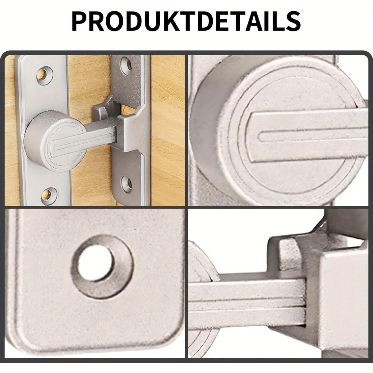Heavy-Duty Zinc Alloy Sliding Door Lock – 90° & 180° Anti-Theft Door Security Lock Zpaxo