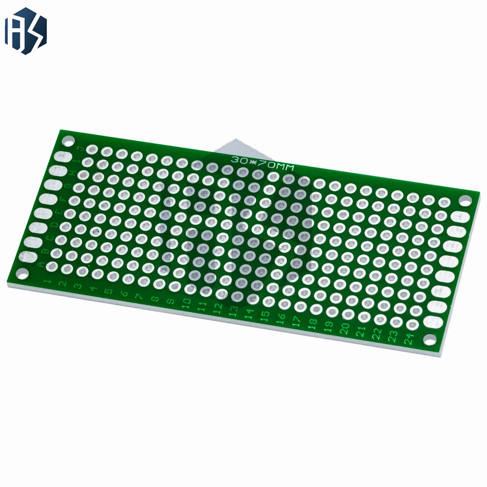 FR4 Double-sided Prototype PCB 3x7cm Universal DIY Circuit Board Green Zpaxo