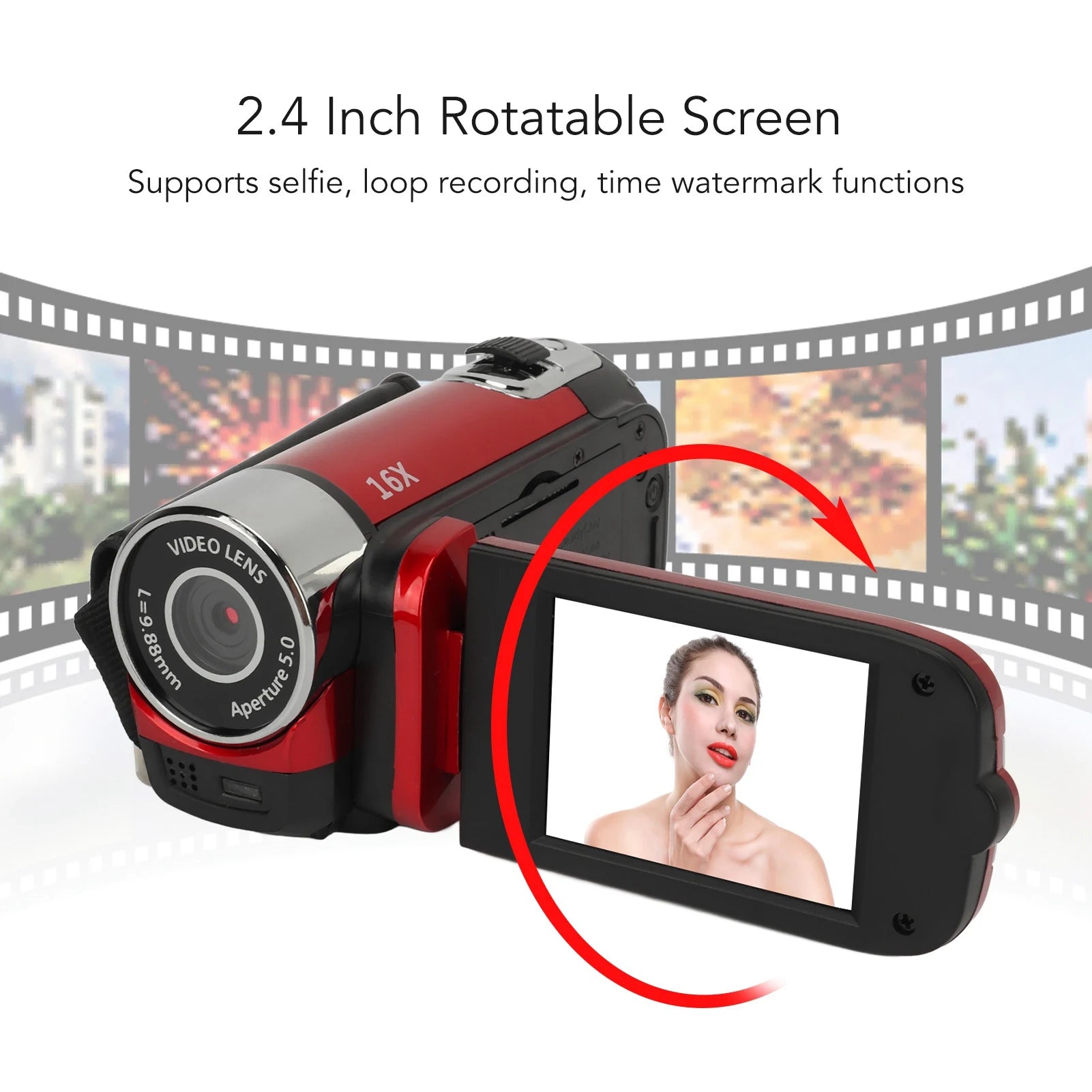 16MP Digital Camera Video Recorder USB Port Connection 1080P