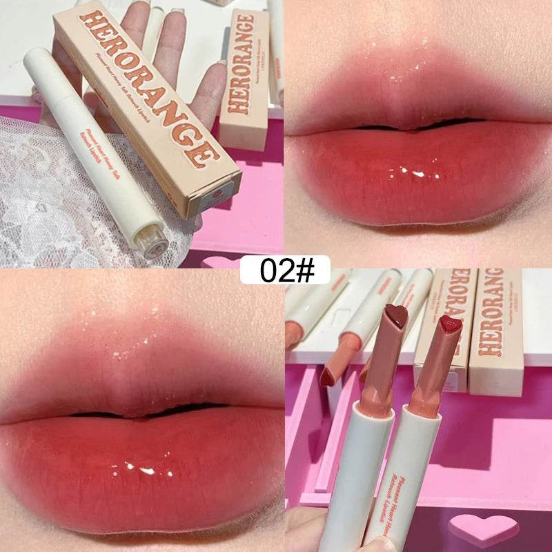 Mirror Glass Solid Lip Glaze Moisturizing Heart Shape Water Light Zpaxo 02